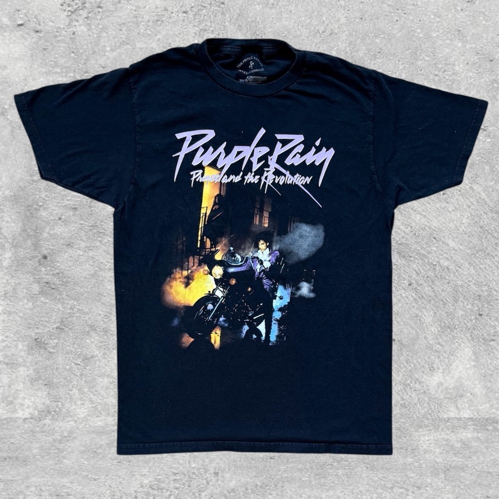 Prince Purple Rain Revolution Retro Graphic Tee Grunge Indie Slim M 19x27.75